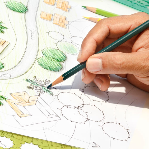 Landscape Architect Designing on site analysis plan